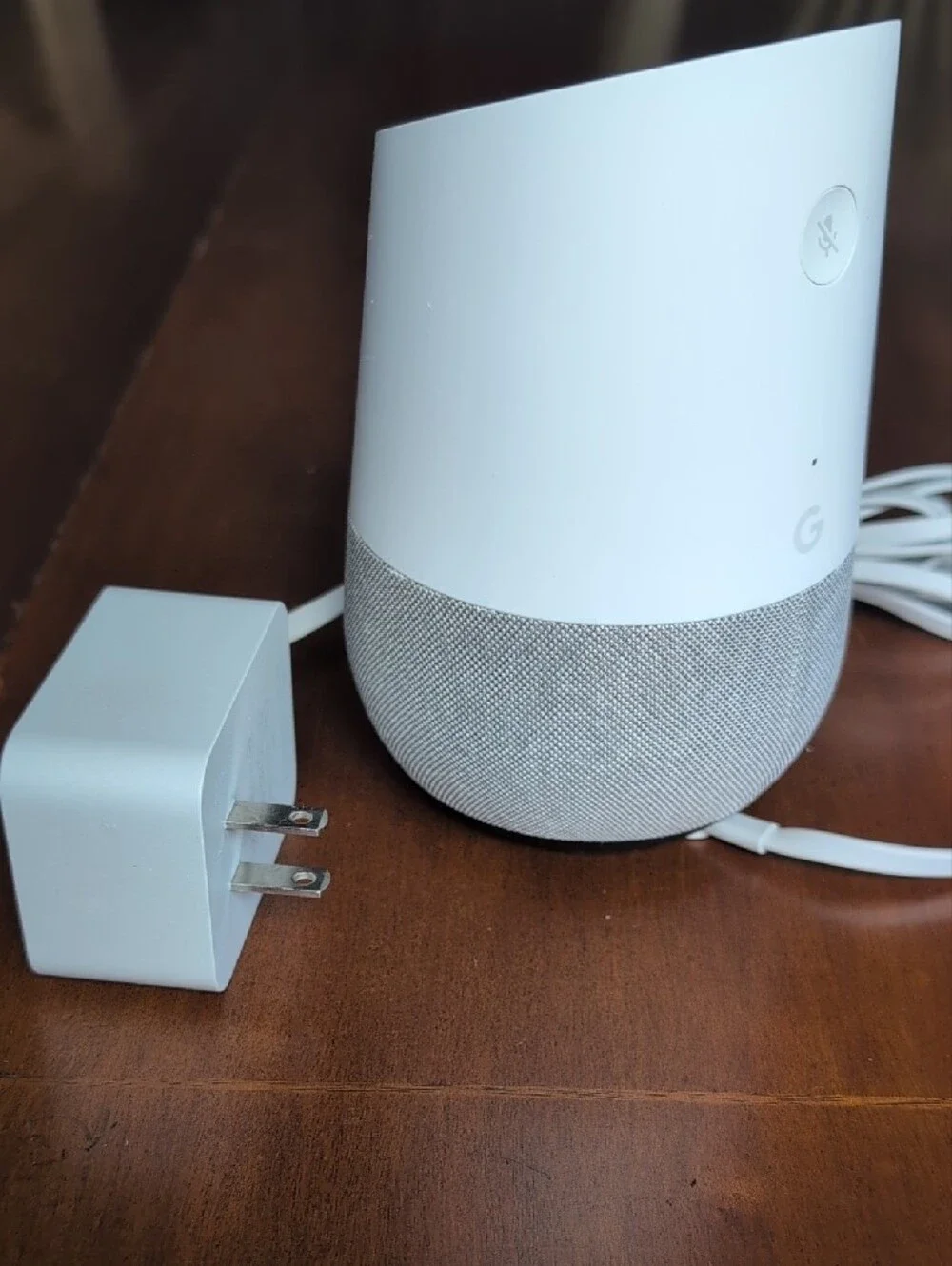 Google Home Smart Speaker - White with Light Gray Base